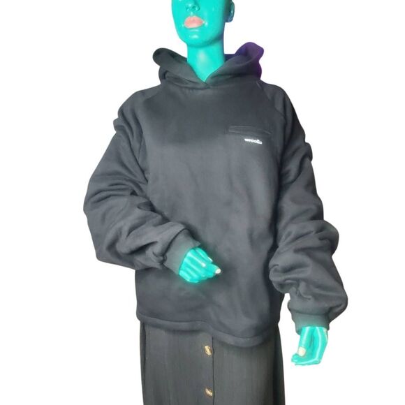 NWT VWOOLLO Women's 100% Cotton Double Layer X Heavy Weight Hoodie Size XL - Picture 2 of 12